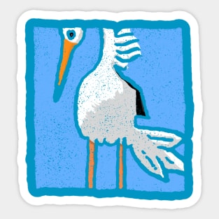 Stork Minimal - Bird ; Baby / Newborn Giftidea Sticker